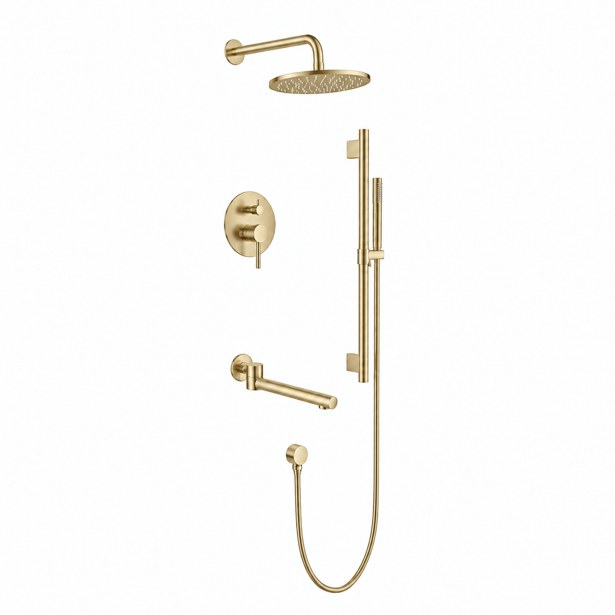 SIBIU 3-way Shower Kit S3C - Brushed Gold
