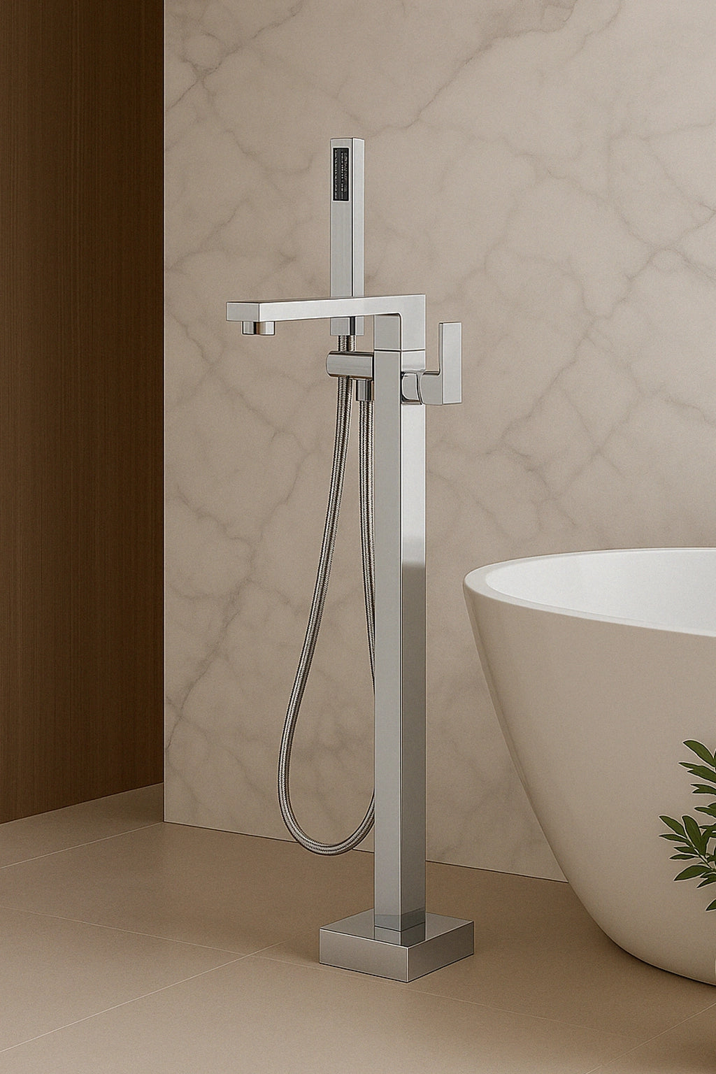 Robinet de Baignoire Auto-Portant - LIVORNO Chrome