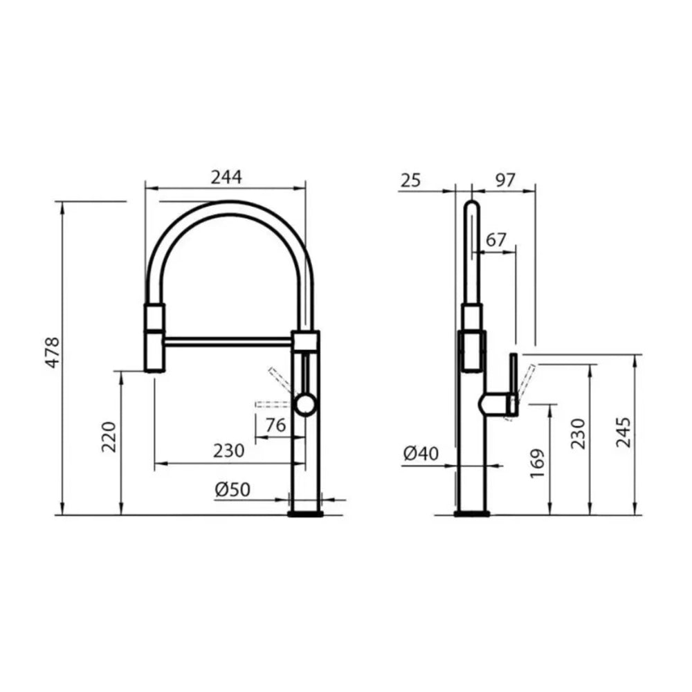 Lauretta Kitchen Faucet - SORRENTO