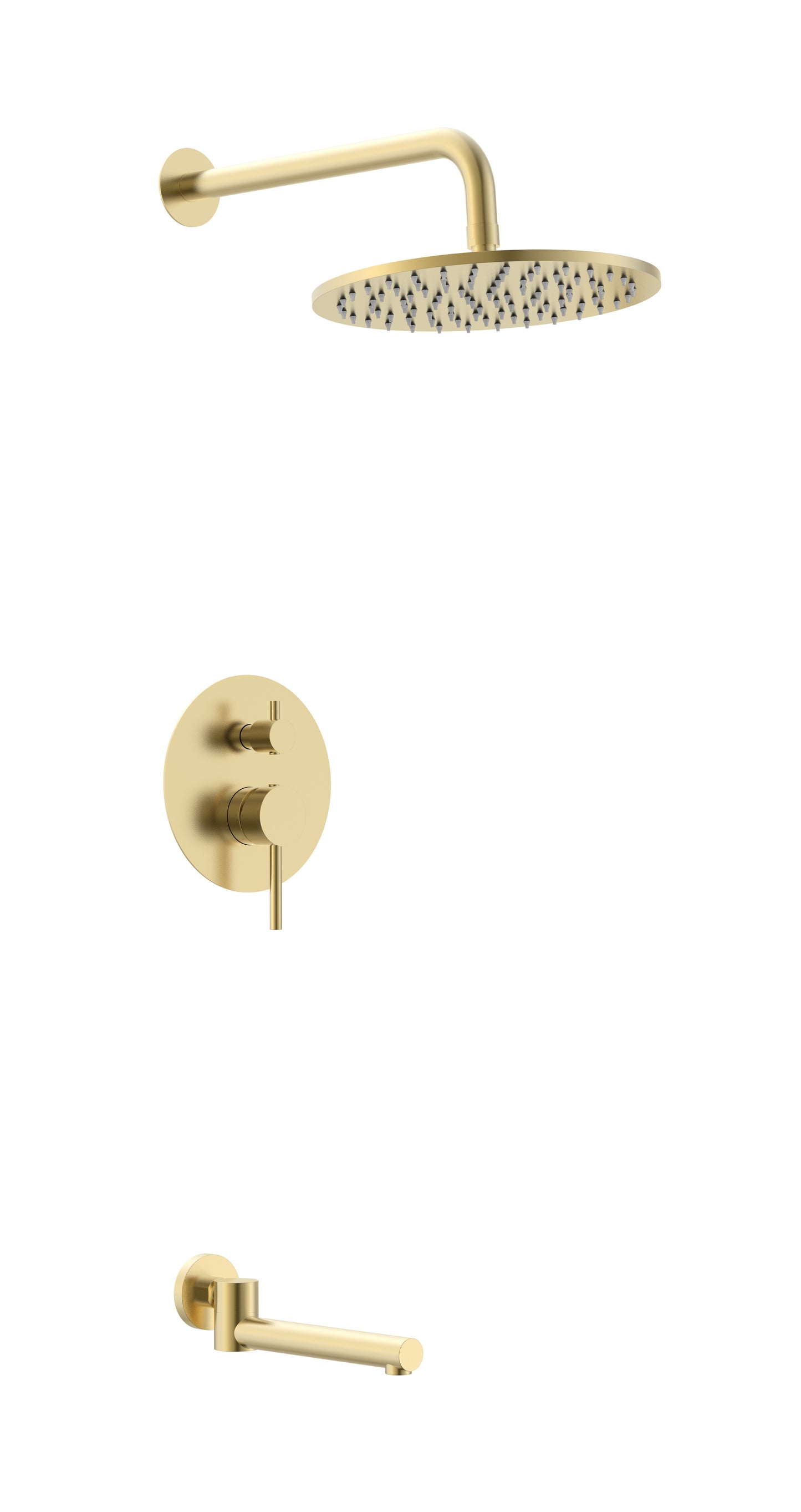 Lauretta SIBIU 2-way Shower Faucet with Tub Spout — Brushed Gold