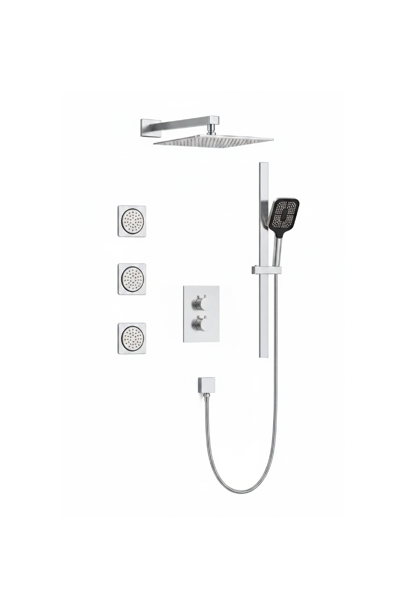 Lauretta FIRENZE 3-Way Thermostatic Shower Faucet - Chrome