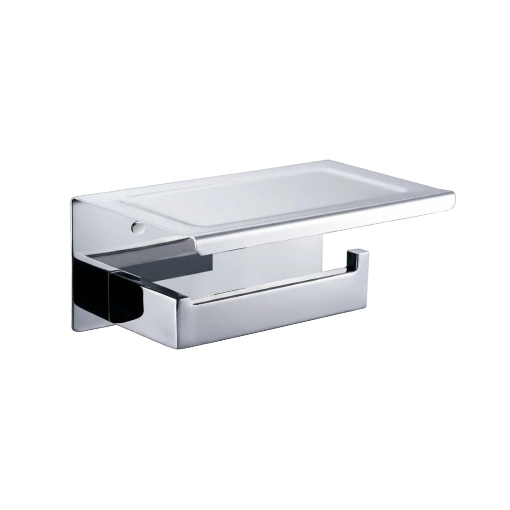 Lauretta Square Toilet Paper Holder with Cellphone Shelf