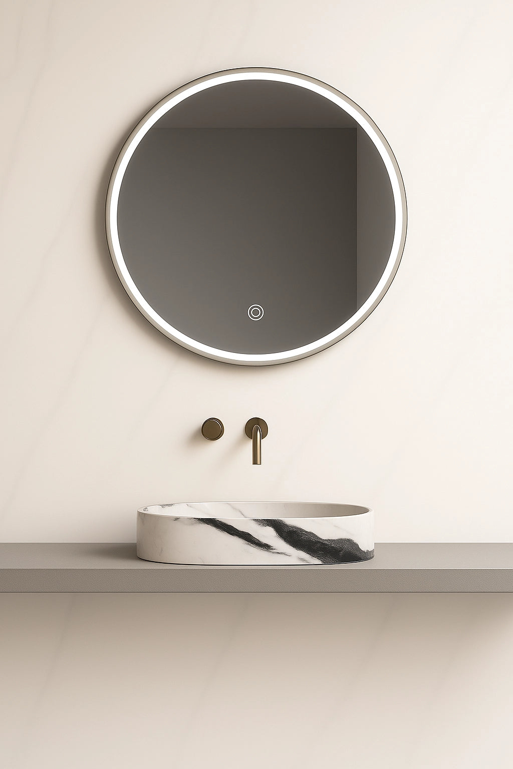 Lauretta Miroir Rond LED - BARI Medium