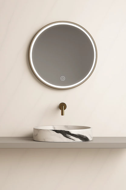 Lauretta Miroir rond à LED - BARI Petit