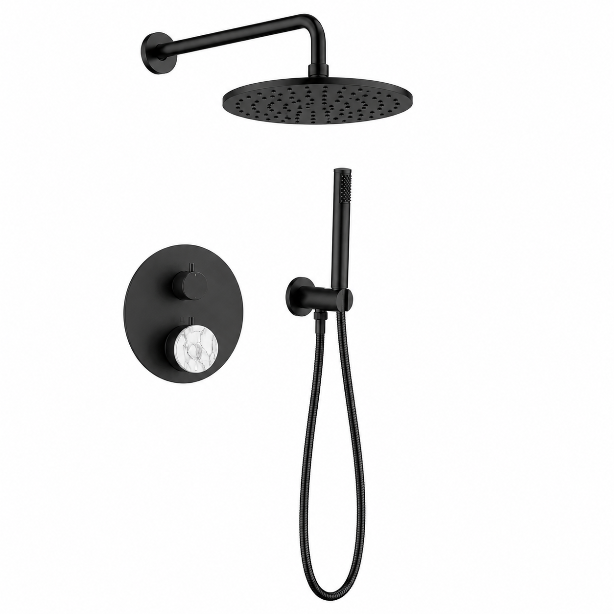 Lauretta - 2-Way Thermostatic Shower Kit - BLACK LABEL