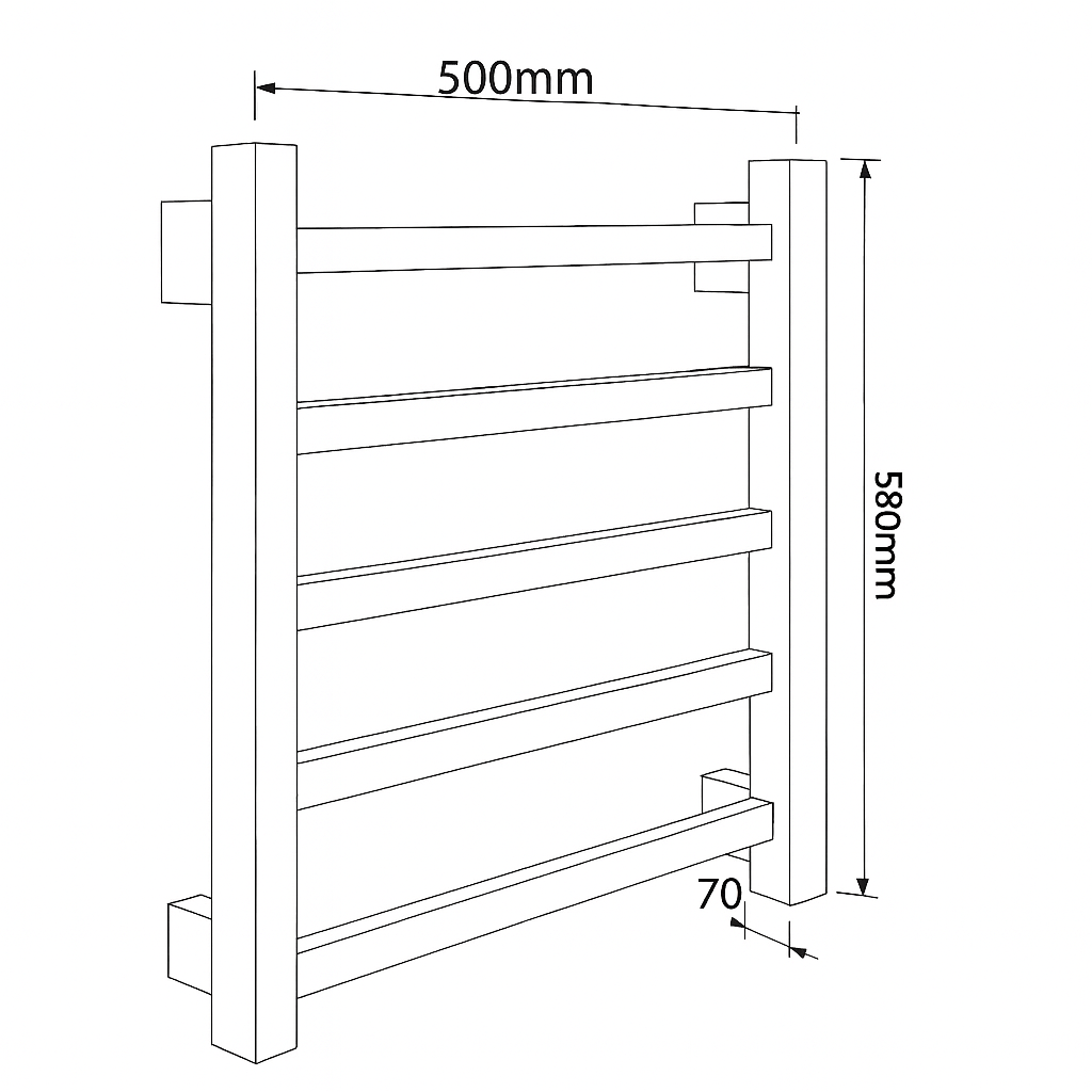 UMBRIA -  Electric Towel Rack - Brushed Nickel