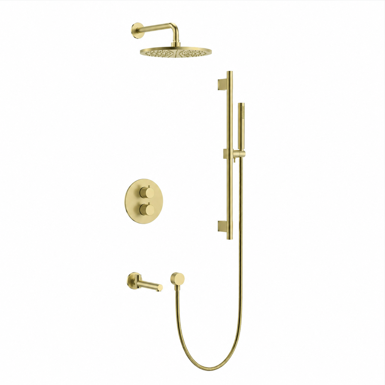 Lauretta BRASOV 3-Way Thermostatic Shower Faucet - Brushed Gold