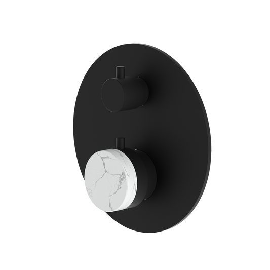Lauretta Kit de finition de douche thermostatique 2 voies  - ÉTIQUETTE NOIRE