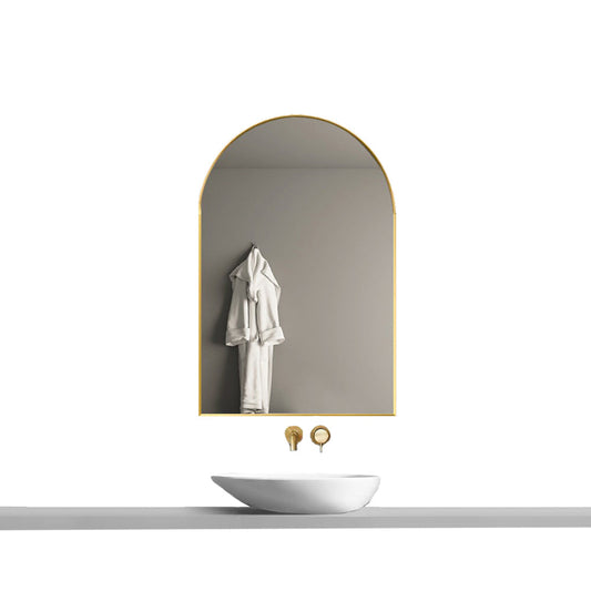 Brushed Gold Aluminum Framed Mirrors Lauretta