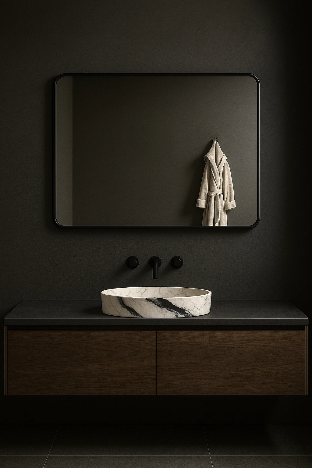 Lauretta Miroir Rectangulaire Encadré - MODENA Noir