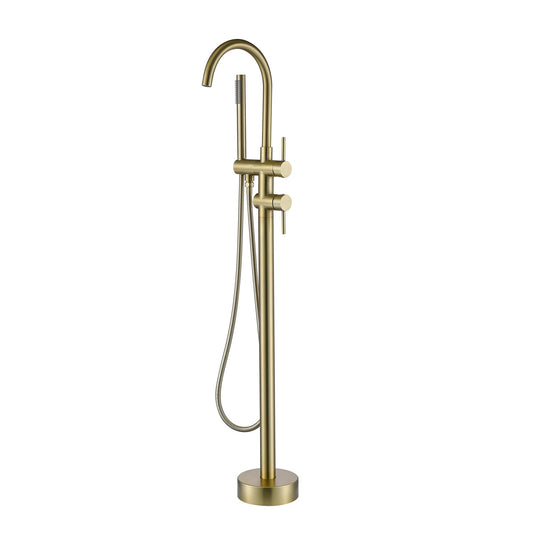 Brushed Gold Free Standing Bathub Faucet Lauretta