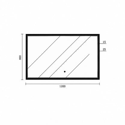 Lauretta Miroir Rectangulaire LED - PALERMO Taille Large