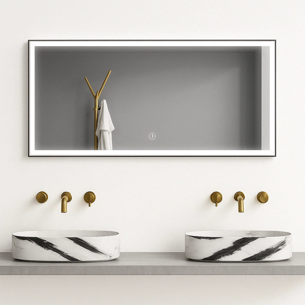 Lauretta Miroir Rectangulaire LED - PALERMO Taille Moyenne