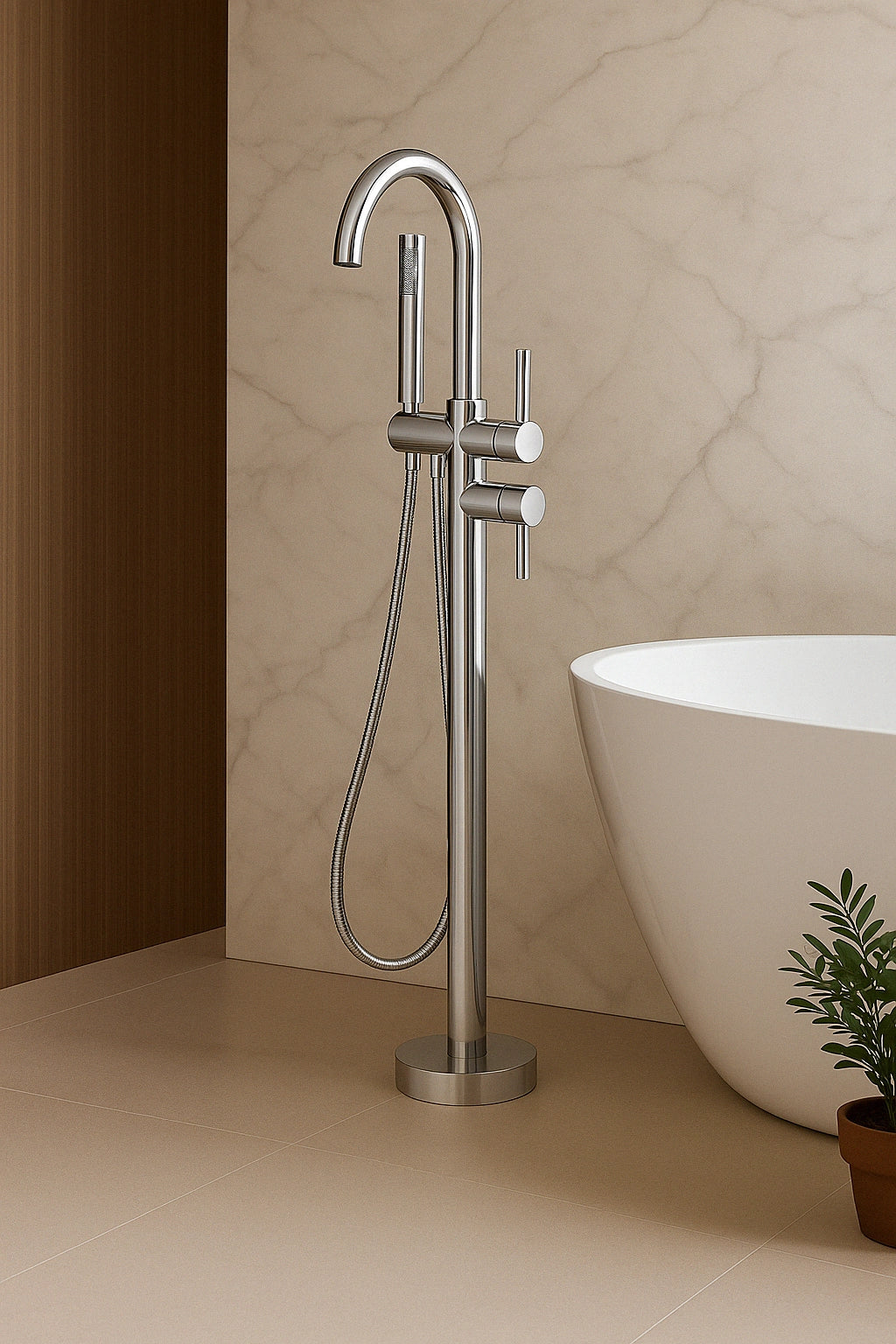 Lauretta Robinet de Bain Autoportant - PERUGIA Chrome