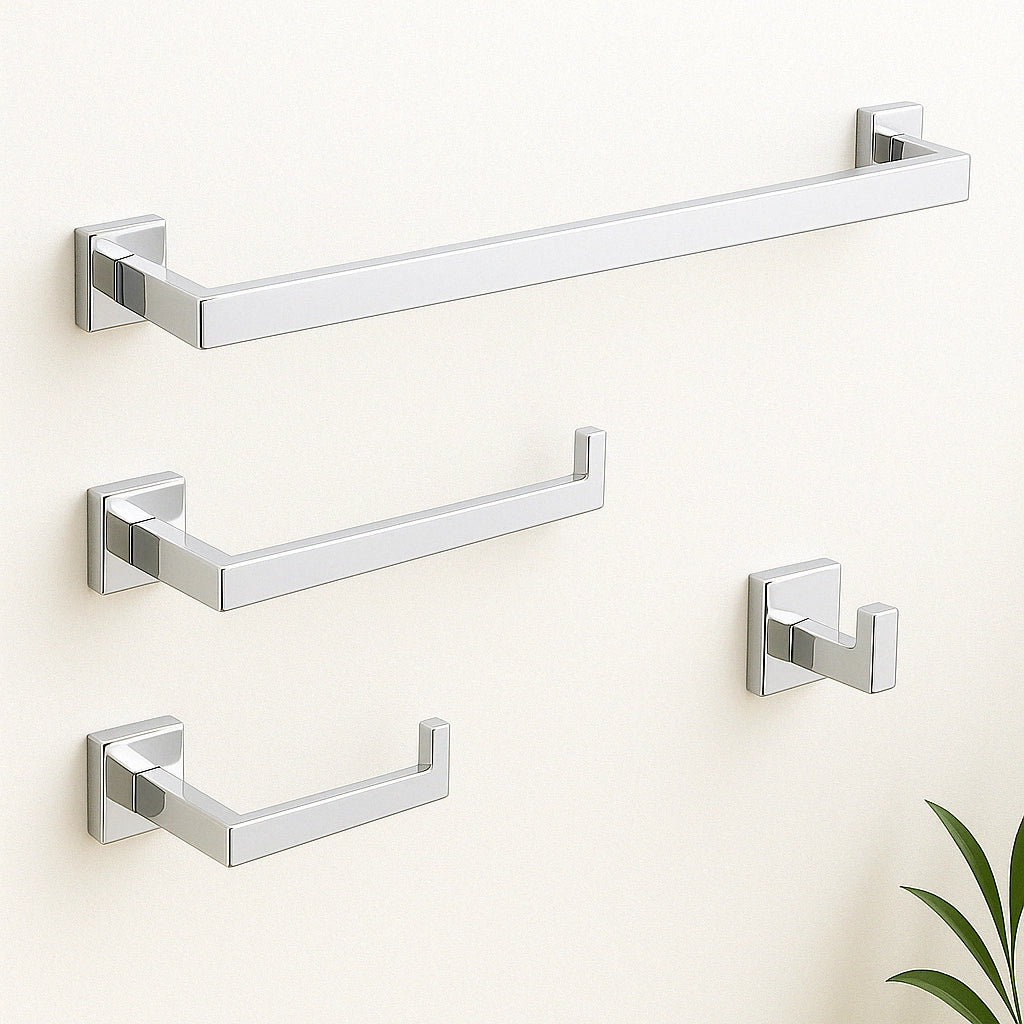 Lauretta Kit D'accessoires de Salle de Bain - PUGLIA Chrome