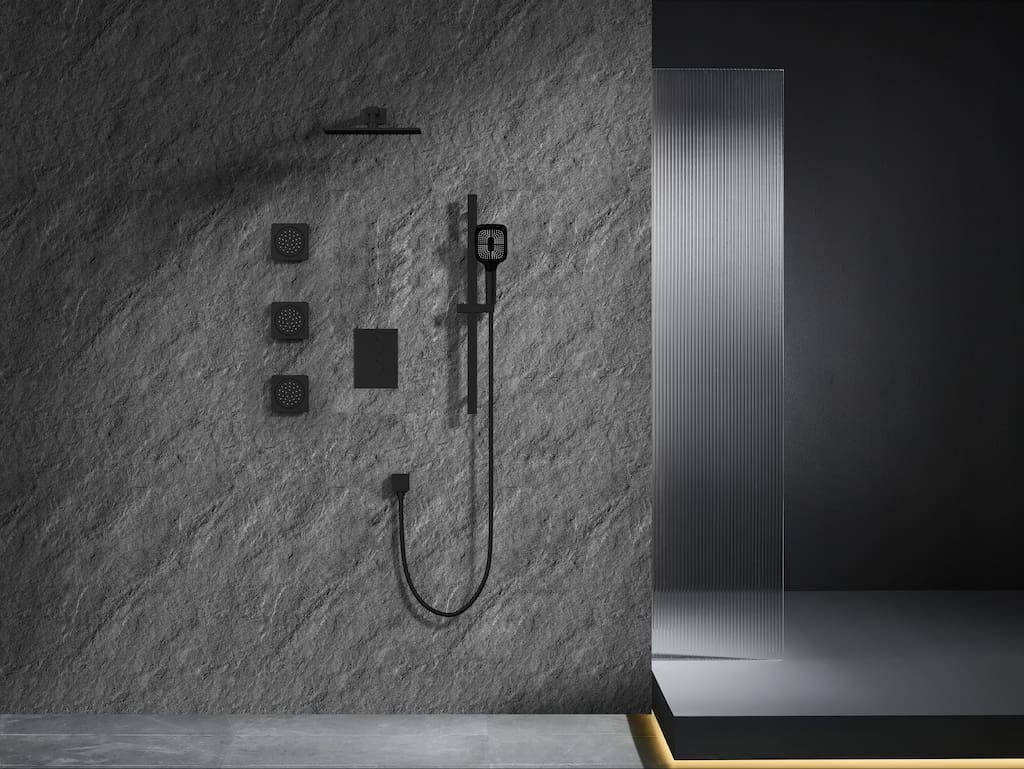 FIRENZE 3-Way Thermostatic Shower Kit F2 - Matte Black
