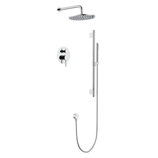 Lauretta SIBIU 2-way Shower Faucet with Slide Bar - Chrome