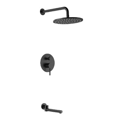 Lauretta SIBIU 2-way Shower Faucet with Tub Spout - Matte Black