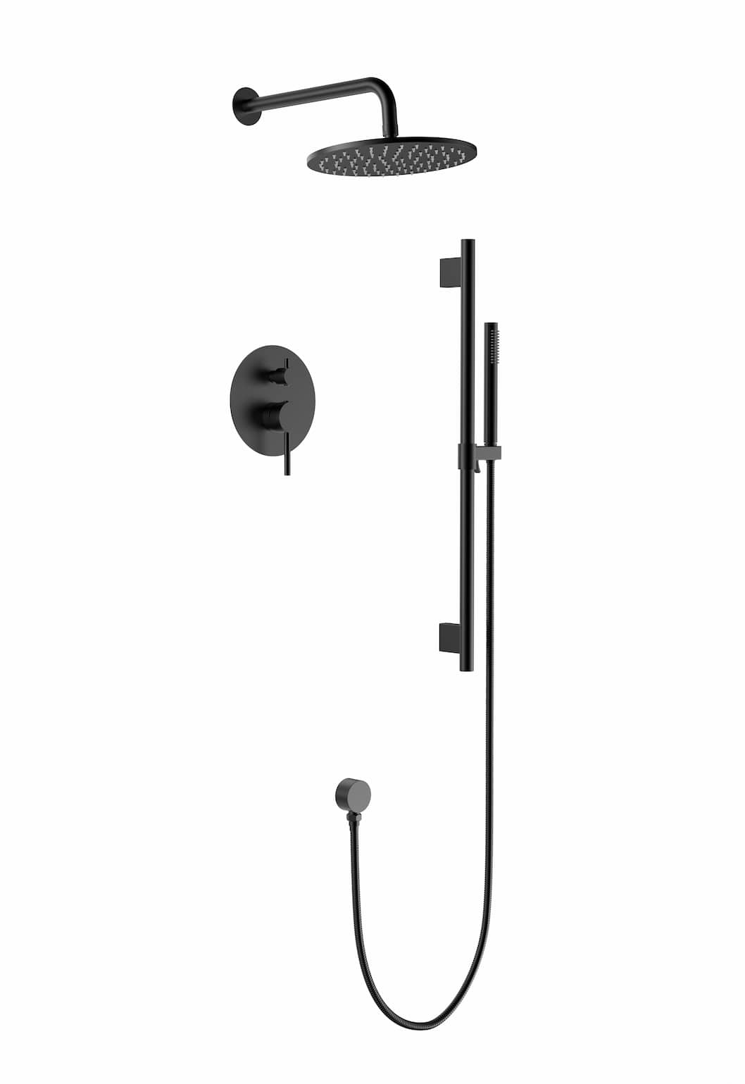 Lauretta SIBIU 2-way Shower Faucet with Slide Bar - Matte Black