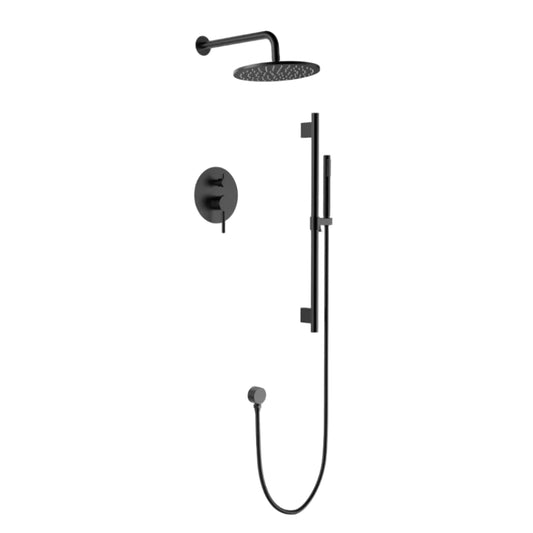 Lauretta SIBIU 2-way Shower Faucet with Slide Bar - Matte Black