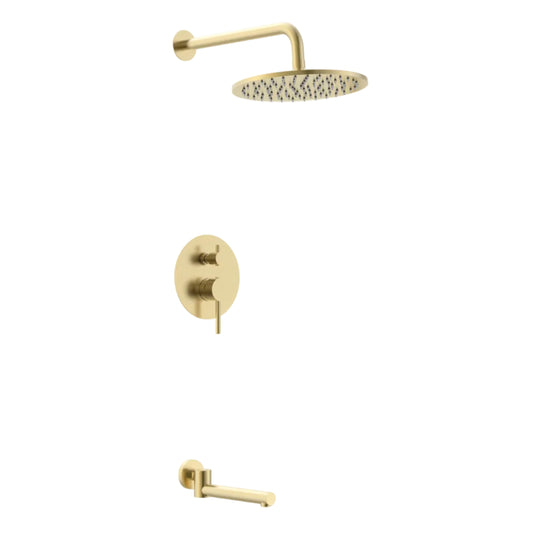 Lauretta SIBIU 2-way Shower Faucet with Tub Spout - Brushed Gold