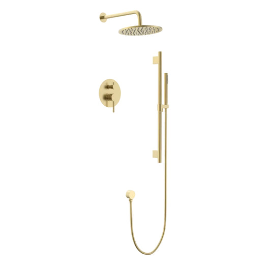 Lauretta SIBIU 2-way Shower Faucet with Slide Bar - Brushed Gold