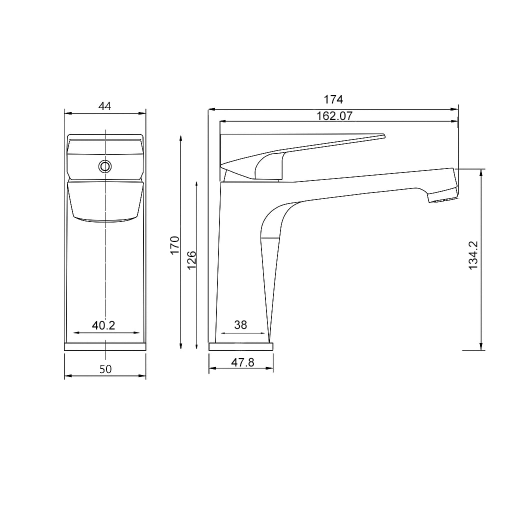  Lauretta Robinet de Meuble-Lavabo - VERONA Chrome