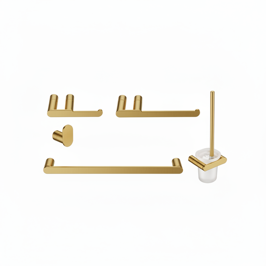 Accessory set in brushed gold with no border