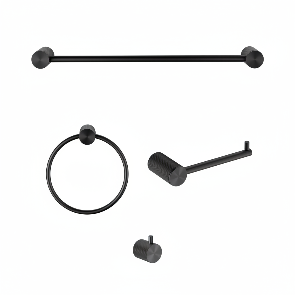 Bathroom Accessories Bundle - Matte Black