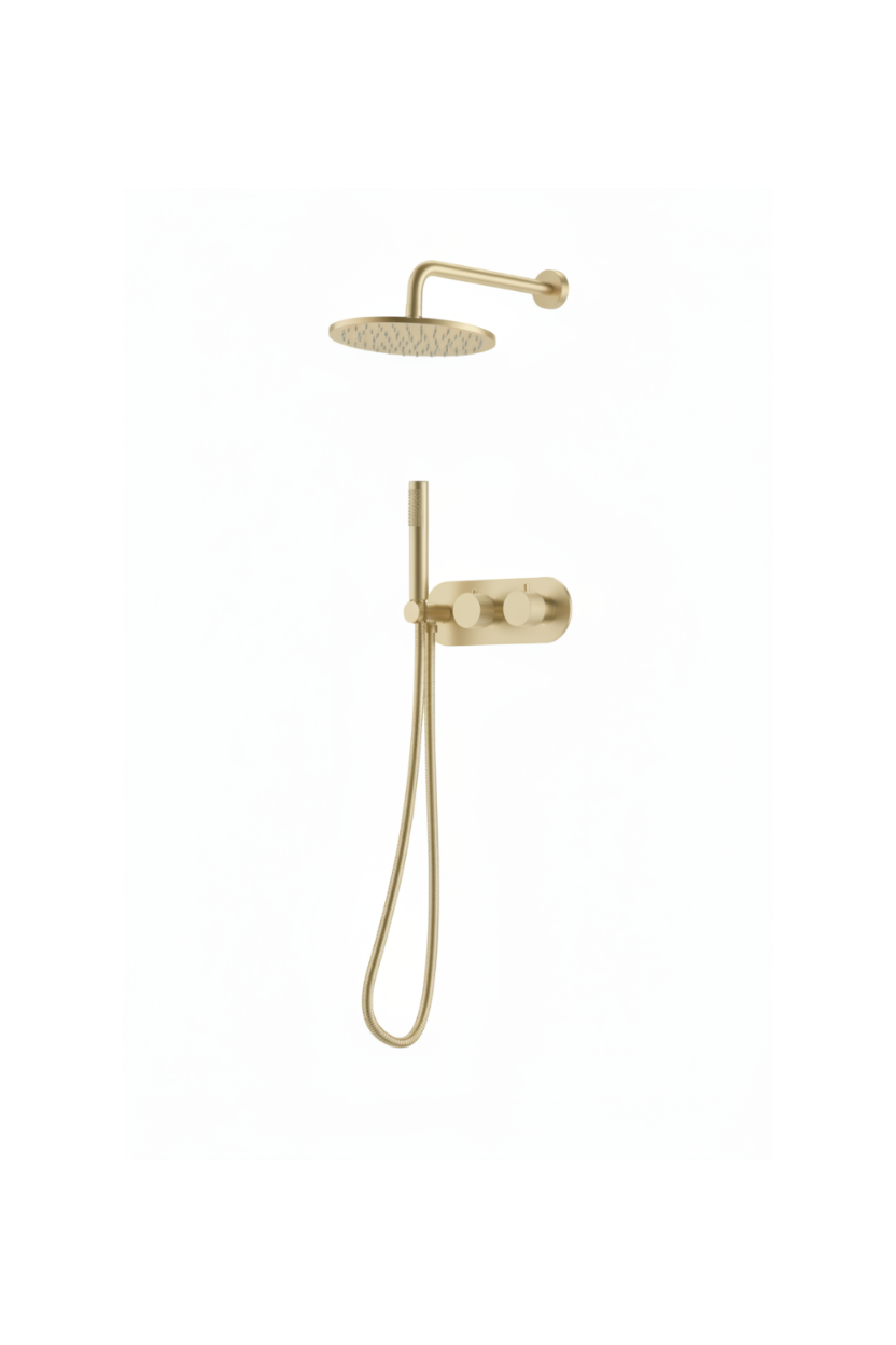 Lauretta BRASOV 2-Way Thermostatic Shower Faucet - Brushed Gold