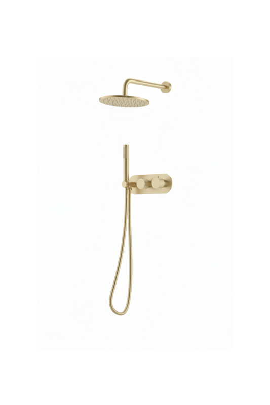 Lauretta BRASOV 2-Way Thermostatic Shower Faucet - Brushed Gold