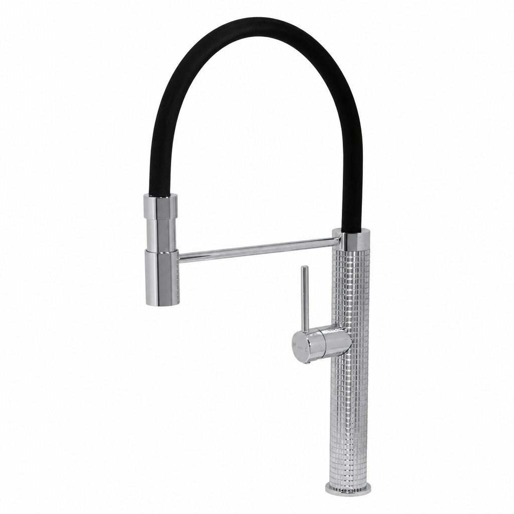 Chrome faucet with corrected lever length