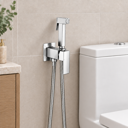 Cropped chrome bidet scene from the full comparison shot