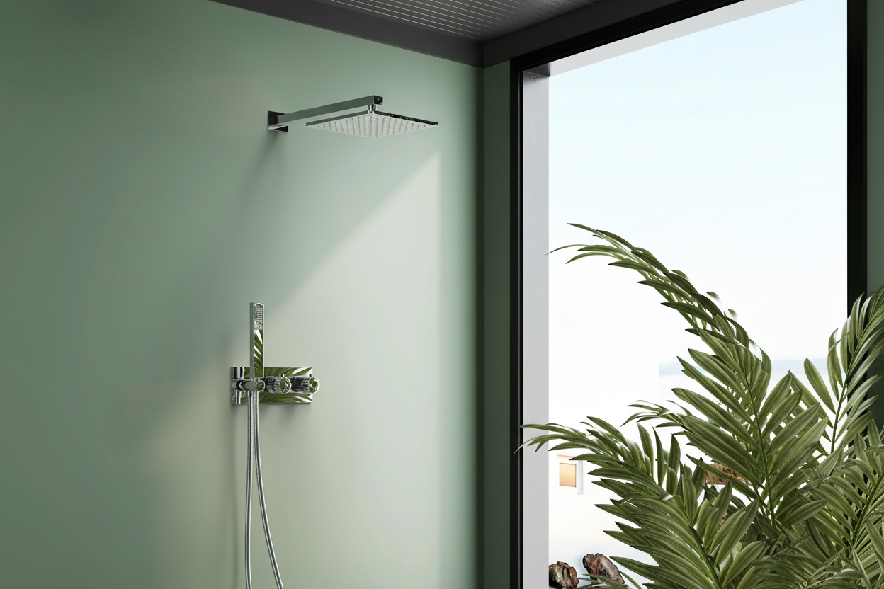 FIRENZE 2-way Thermostatic Shower Faucet with Hand Held - Chrome