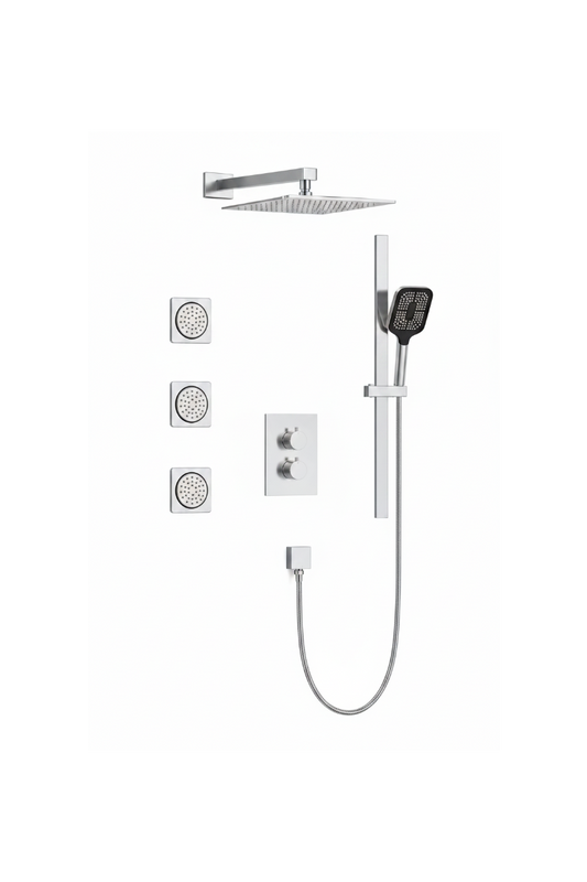 Lauretta FIRENZE 3-Way Thermostatic Shower Faucet - Chrome