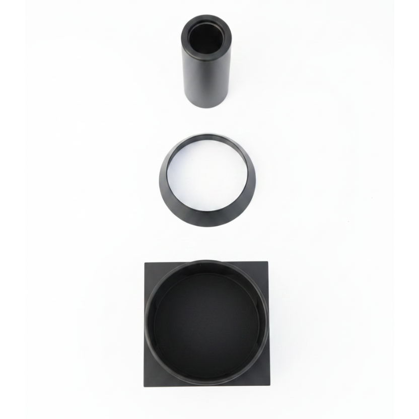Lauretta LIGURIA 3-way shower trim kit matte black on white background