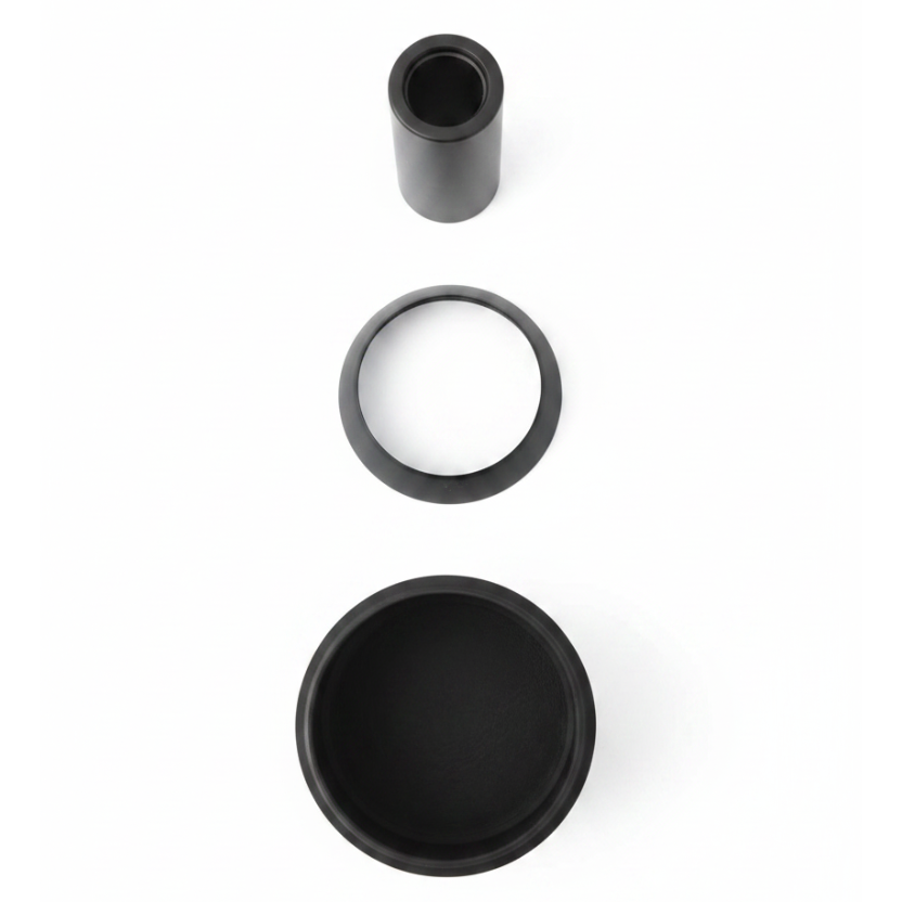Lauretta TOSCANA 3-way shower trim kit matte black on white background