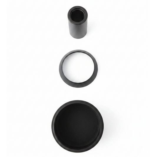 Lauretta TOSCANA 3-way shower trim kit matte black on white background