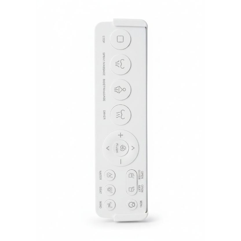 Lauretta L'ONDA smart toilet remote control on white background