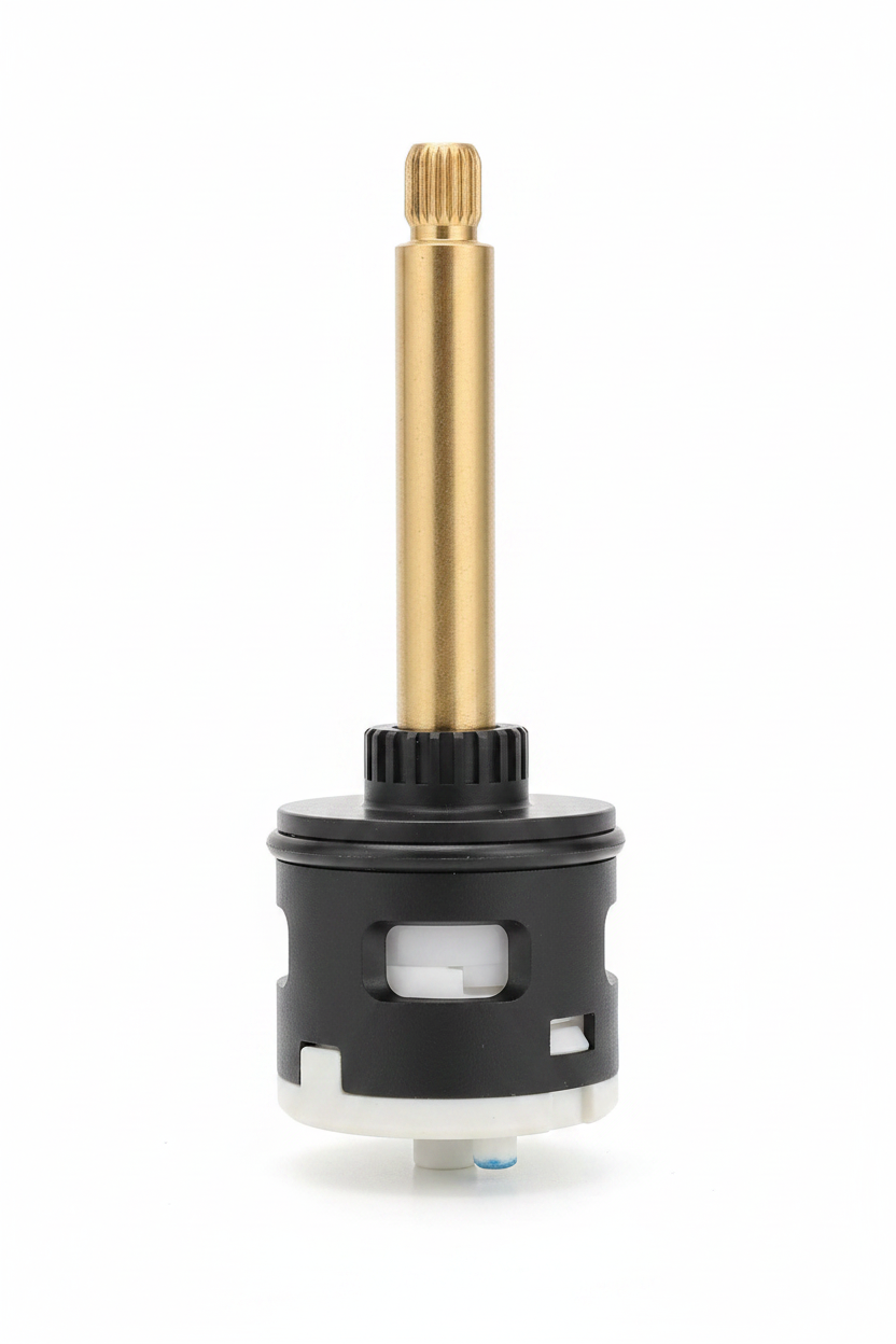 Lauretta 3-way pressure balanced diverter cartridge on white background