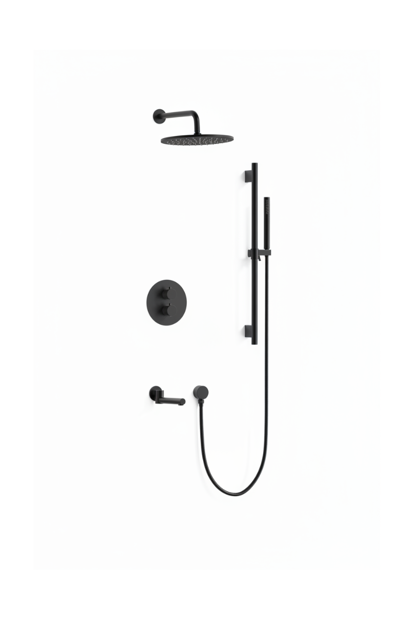 Lauretta BRASOV 3-Way Thermostatic Shower Faucet - Matte Black