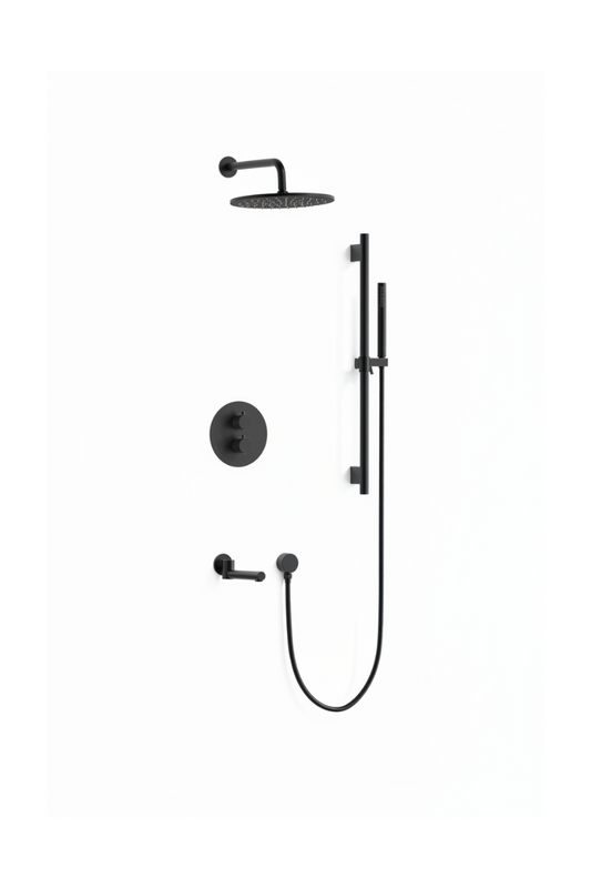 Lauretta BRASOV 3-Way Thermostatic Shower Faucet - Matte Black