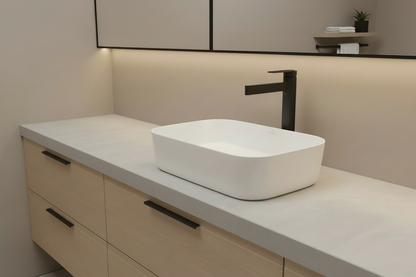 Modern bathroom image with the wall socket and reflection removed