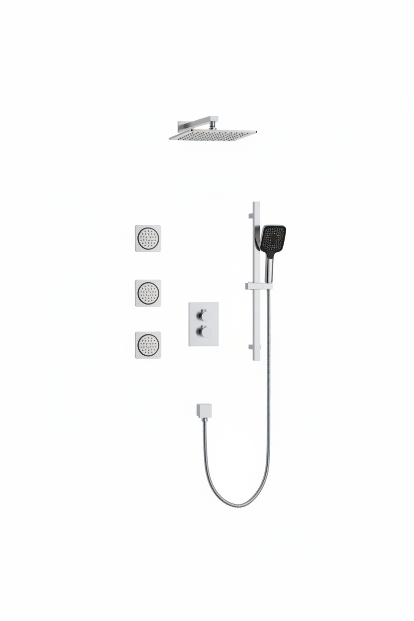 Lauretta VENETO 3-Way Thermostatic Shower Faucet - Chrome