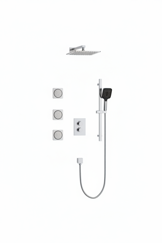 Lauretta VENETO 3-Way Thermostatic Shower Faucet - Chrome